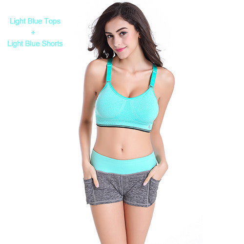 Yoga Sets Running Sports Bra + Shorts