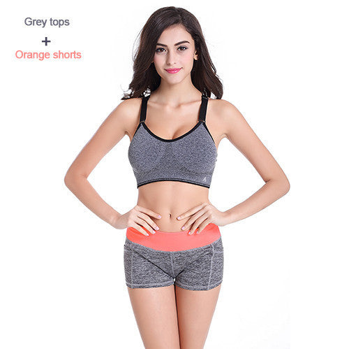 Yoga Sets Running Sports Bra + Shorts